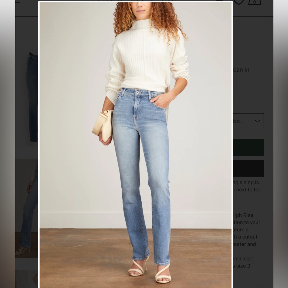 Jonathan Simkhai Amelia High Rise Straight Jean In Vintage Melrose Size 29